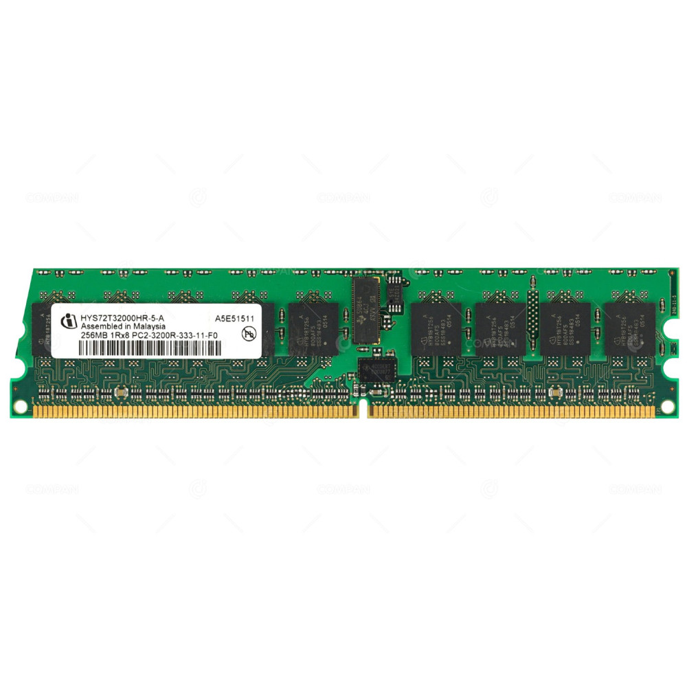 HYS72T32000HR-5-A INFINEON 256MB 1RX8 PC2 3200R DDR2 400MHZ CL3 1.8V RDIMM -
